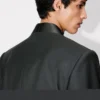 Saf Yünden Tek Sıralı Kesimli Kimono Blazer