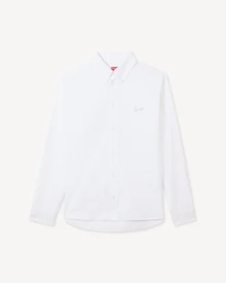 Seersucker Pamuklu ‘Kenzo Signature’ Günlük Gömlek