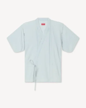 Stone Bleach Chambray Gevşek Kimono Gömlek