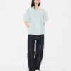Stone Bleach Chambray Gevşek Kimono Gömlek