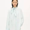 Stone Bleach Chambray Oversized Fiyonklu Gömlek