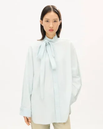 Stone Bleach Chambray Oversized Fiyonklu Gömlek