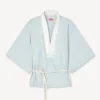 Stone Bleach Chambray Oversized Kimono Gömlek