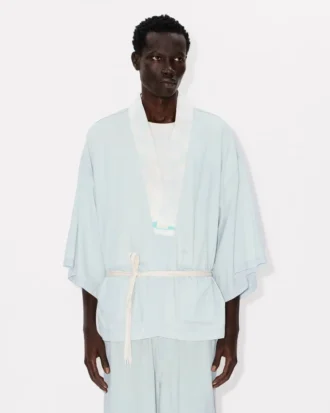 Stone Bleach Chambray Oversized Kimono Gömlek