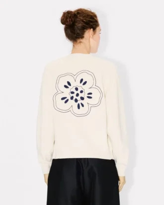 Yünlü ‘Boke Flower’ Nakışlı Hırka